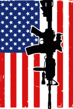 USA america flag and rifle, patriotic - free svg file for members