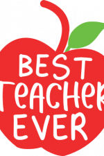 best teacher ever sign in an apple free svg file image