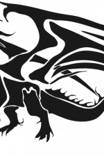 dragon silhouette, clipart image free svg file