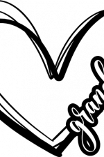 grandma heart, mothers day - free svg file for members