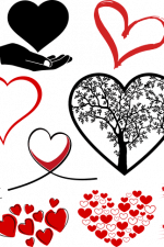 heart bundle free svg files and clipart images