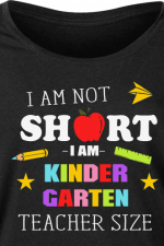 i am not short i am kinder garten teacher size free svg file image