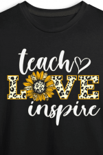 teach love inspire, teacher free svg file image