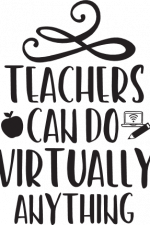 teachers can do virtually anything, teacher - free svg file for members