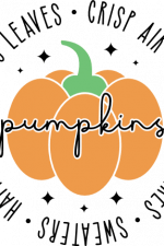 hello autumn, fall pumpkin with saying - free svg file for members