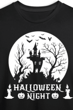 halloween night, haunted house and moon - free svg file for members