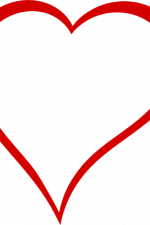 heart outline clipart, free svg file image