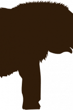 mammoth silhouette, clipart image free svg file