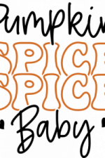 pumpkin spice baby, fall - free svg file for members