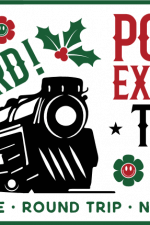 polar express train ride, christmas ticket - free svg file for members
