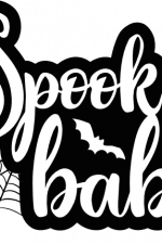spooky babe, halloween - free svg file for members