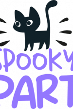 spooky part, cute cat, halloween free svg file image