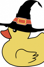 witch duck, halloween clipart - free svg file for members