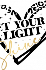 let your light shine, heart, positive - free svg file for members