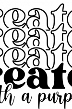 created with a purpose, religious - free svg file for members