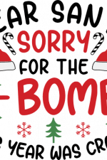 dear santa sorry for the f-bombs, christmas - free svg file for members
