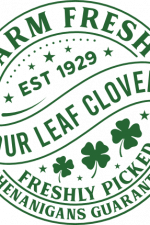 farm fresh four leaf clovers, saint patricks day - free svg file for members