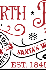 north pole santas workshop, handcrafted toys and gifts, christmas - free svg file for members