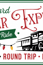 christmas ticket, all aboard, polar express - free svg file for members