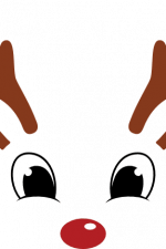 cute reindeer face, christmas - free svg file for members