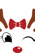 eye blinking cute reindeer, christmas - free svg file for members