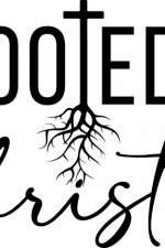 rooted in christ, christian religious free svg file