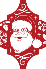 santa claus, christmas ornament decoration - free svg file for members