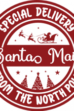 santas mail, special delivery from the north pole, christmas - free svg file for members