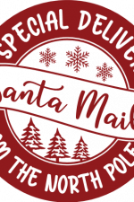 santa mail, christmas - free svg file for members