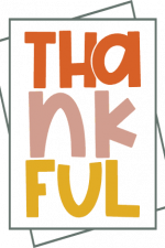 thankful, framed sign, thanksgiving day - free svg file for members