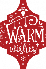 christmas ornament, warm wishes - free svg file for members