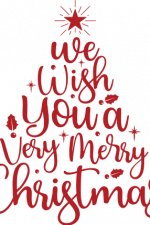 we wish you a very merry christmas, tree made of words - free svg file for members