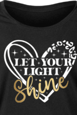 let your light shine, heart with leopard spots - free svg file for members