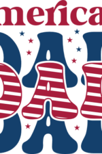 american dad, stacked echo text, 4th july - free svg file for members