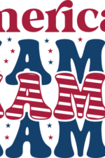 american mama, stacked echo text. 4th july - free svg file for members