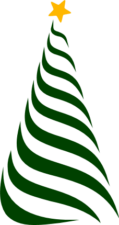 spiral christmas tree free svg file clipart image