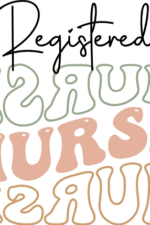 registered nurse, stacked text, echo words - free svg files for members
