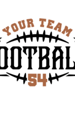 american football team fan, custom text - free svg file for members