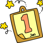 1st january label tag, new year free svg files clipart image