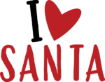 I love santa, heart, christmas free svg file