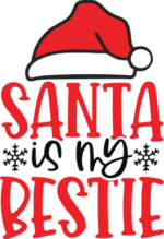 santa is my bestie, christmas free svg file