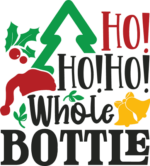 ho ho ho whole bottle, funny christmas sign free svg file