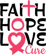 faith hope love cure, cancer awareness - free svg file for members