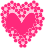 floral heart free svg file clipart image