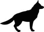 german shepherd, dog silhouette free svg file