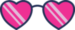 love heart shaped sunglasses, valentines day free svg file