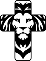 lion of judah, cross, religious - free svg file for members
