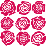 rose flower blooms bundle free svg files