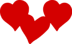 three hearts, love, valentines day free svg file