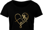 Faith, heart, religious shirt, golden svg and png sublimation - free svg file for members